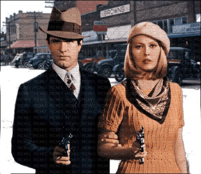 bonnie and clyde gangster - darmowe png