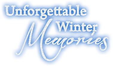 soave text winter memories white blue - PNG gratuit