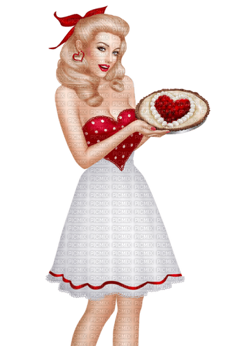 Woman with Heart - gratis png