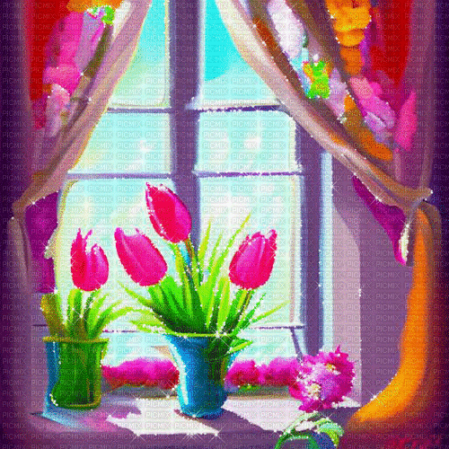 springtimes background spring summer flowers - Бесплатный анимированный гифка
