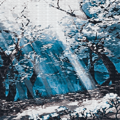 soave background  animated  forest blue brown - Animovaný GIF zadarmo
