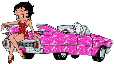 betty boop car bp - GIF animado gratis