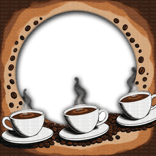 ♡§m3§♡ COFFEE FRAME CUPS BROWN - PNG gratuit