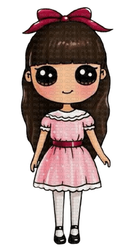 Little kawaii cute girl - бесплатно png