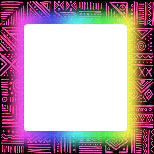 frame multicolor african dolceluna rainbow - 無料png