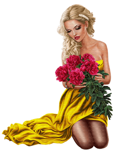 spring  woman by nataliplus - png ฟรี