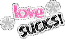 love sucks sparkly text - Free animated GIF