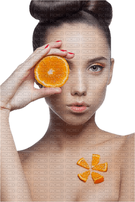 Kaz_Creations Woman Femme Fruit Orange - ilmainen png