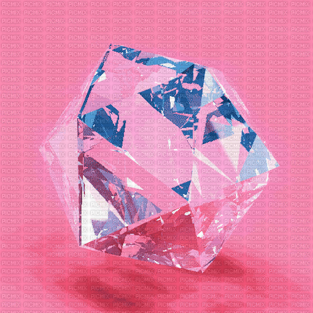 gif rose et diamant qui tourne - GIF animé gratuit