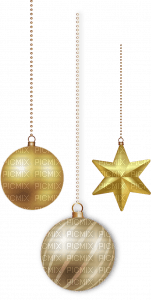 kikkapink christmas deco winter gold - ücretsiz png