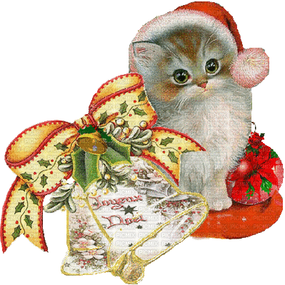 Kaz_Creations Christmas Deco Cats Cat Kitten - GIF animé gratuit