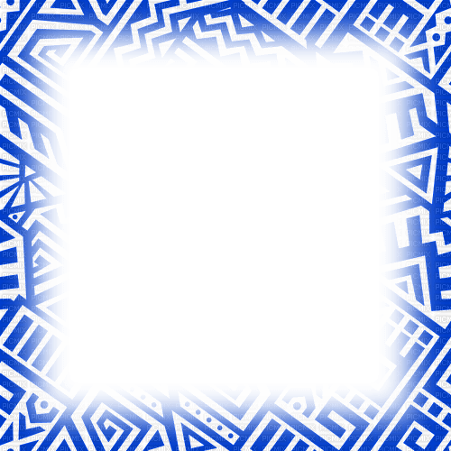 african texture blue frame by dolceluna ethnic - безплатен png