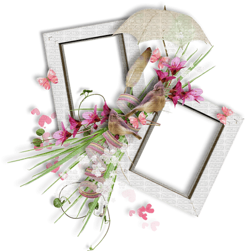 Flowers Spring Frame - PNG gratuit