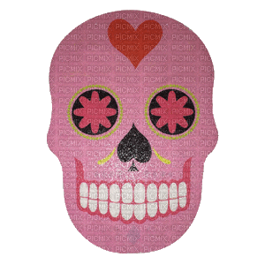 sugar skull pink deco gif - Δωρεάν κινούμενο GIF