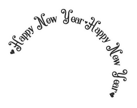 soave text new year happy black white - besplatni png