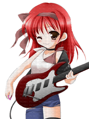 anime-guitare - 無料png