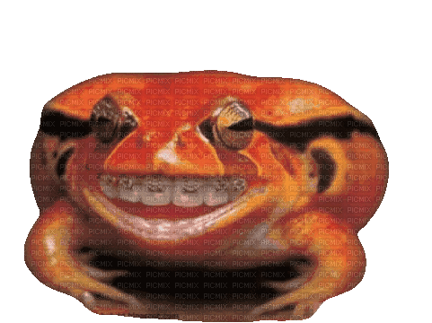 blinking tomato frog with teeth - Бесплатный анимированный гифка