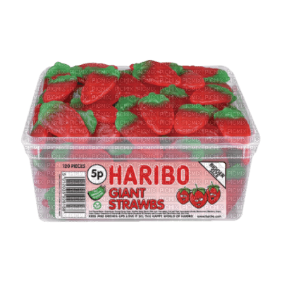 Haribo Strawberries - zdarma png