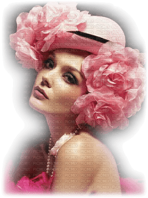 woman pink hair - png grátis