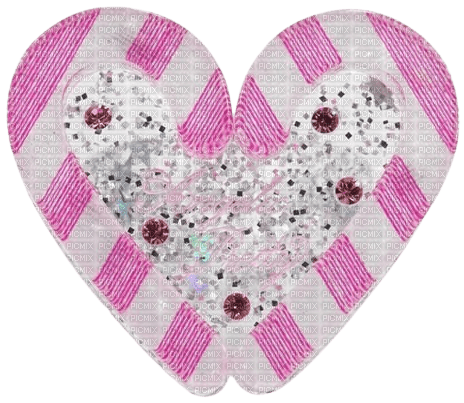pink candy cane heart - kostenlos png