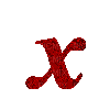 Kaz_Creations Alphabets Colours Red Letter X - GIF animado gratis