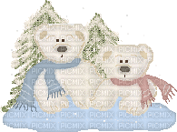 Winter Polar Bears - Free animated GIF