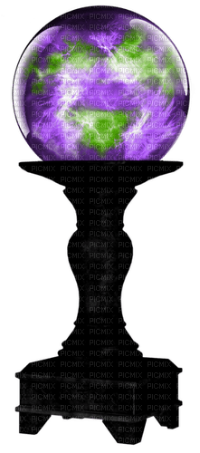 Crystal Ball.Purple.Green - Free PNG