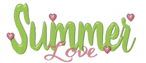 loly33 texte summer love - PNG gratuit