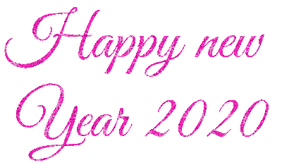 new year 2020 silvester number  text la veille du nouvel an Noche Vieja канун Нового года tube animated animation gif anime glitter pink - GIF animé gratuit