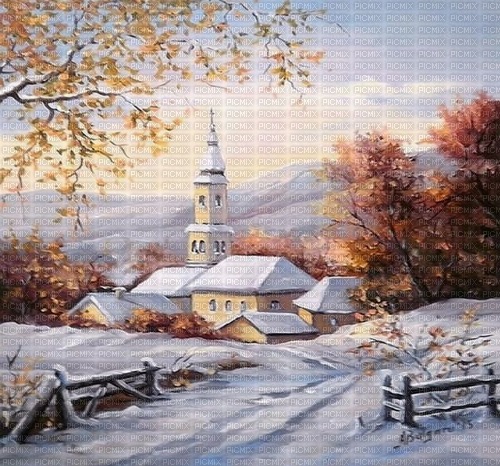 loly33 fond paysage hiver - δωρεάν png