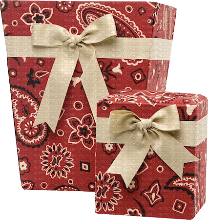 Cadeaux Rouge Ruban Beige:) - PNG gratuit