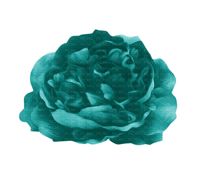 Kaz_Creations Teal Deco Scrap Flower - 免费PNG
