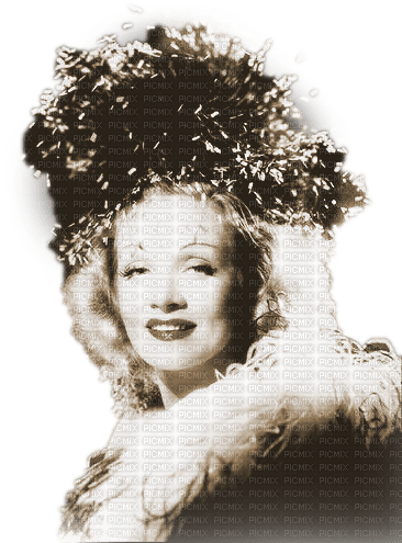 soave woman vintage Marlene Dietrich sepia - Free PNG