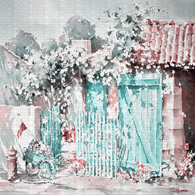 dolceluna house vintage background animated - Gratis animeret GIF