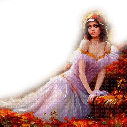 kikkapink autumn woman fantasy girl - kostenlos png