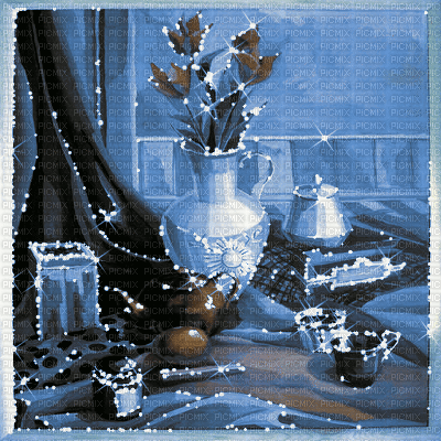 kikkapink painting animated vase flowers - Besplatni animirani GIF