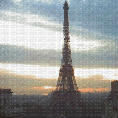 eiffel tower paysage landscape  denkmal monument  paris city  ville france image gif anime animation animated fond background sunset - Nemokamas animacinis gif