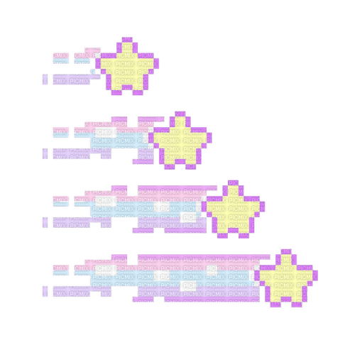 pixel stars pastel - darmowe png