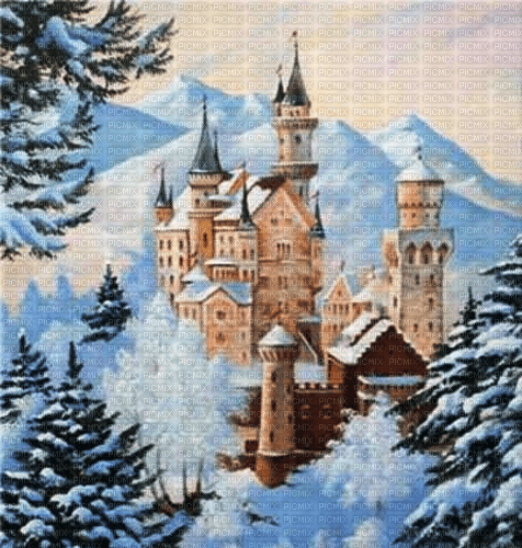 Rena Winter Schloss Hintergrund - bezmaksas png