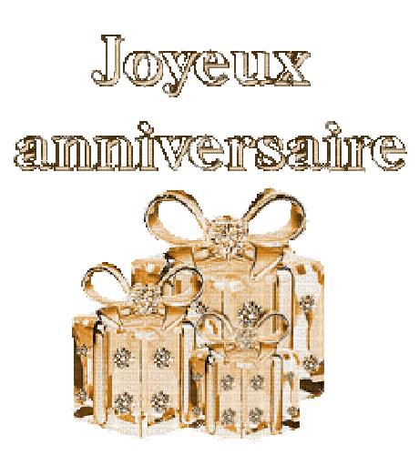 Joyeux  Anniversaire - Бесплатни анимирани ГИФ