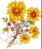 yellow flowers glitter - Free animated GIF