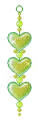 I love u green hearts - GIF animado gratis