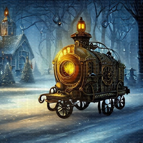 kikkapink winter background steampunk christmas - nemokama png