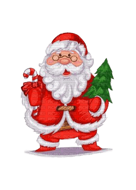 Weihnachtsmann, Santa Claus, Tannenbaum - gratis png