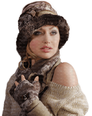 woman in winter - Free PNG