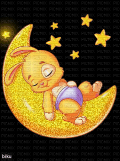 sleep bunny - GIF animado gratis