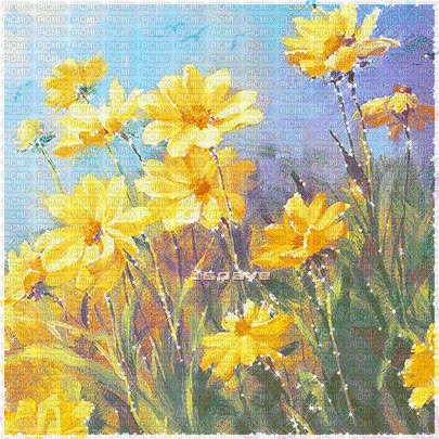 soave background animated field flowers - Nemokamas animacinis gif