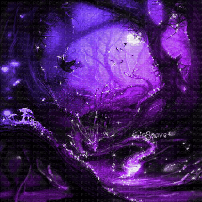 soave background  fantasy gothic forest purple - GIF animado grátis