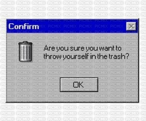 throw yourself in the trash - png gratis