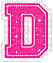 Kaz_Creations Animated Alphabet Pink D - GIF animé gratuit
